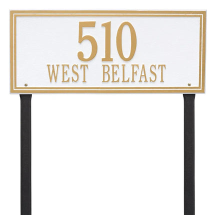 Personalized Double Line Large Lawn Address Plaque - 2 Line