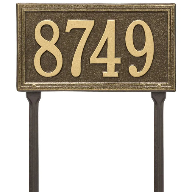 Personalized Double Line Lawn Address Plaque - 1 Line