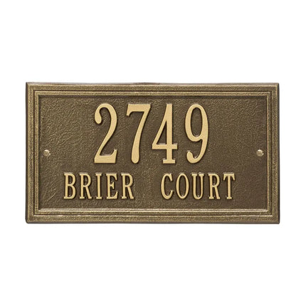 Personalized Double Line Address Plaque - 2 Line