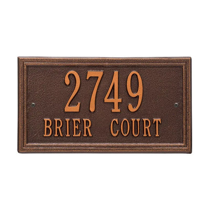 Personalized Double Line Address Plaque - 2 Line