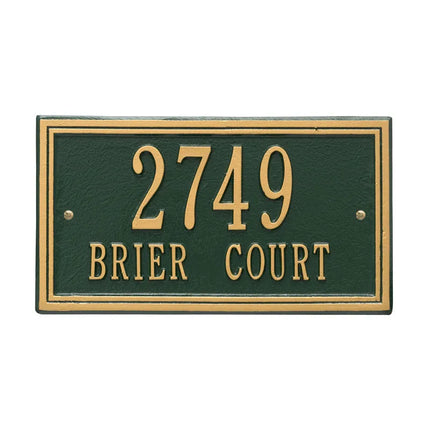 Personalized Double Line Address Plaque - 2 Line