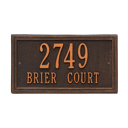 Personalized Double Line Address Plaque - 2 Line