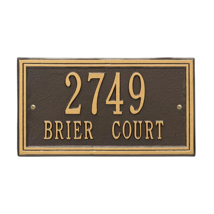 Personalized Double Line Address Plaque - 2 Line