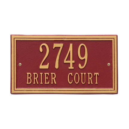 Personalized Double Line Address Plaque - 2 Line