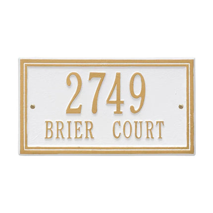 Personalized Double Line Address Plaque - 2 Line