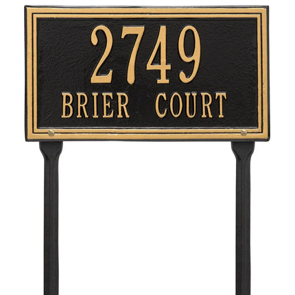 Personalized Double Lawn Address Plaque - 2 Line