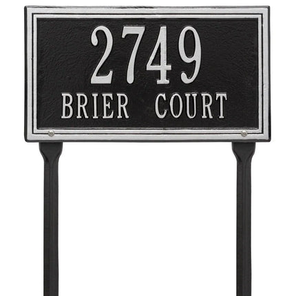 Personalized Double Lawn Address Plaque - 2 Line