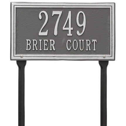 Personalized Double Lawn Address Plaque - 2 Line