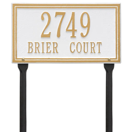 Personalized Double Lawn Address Plaque - 2 Line