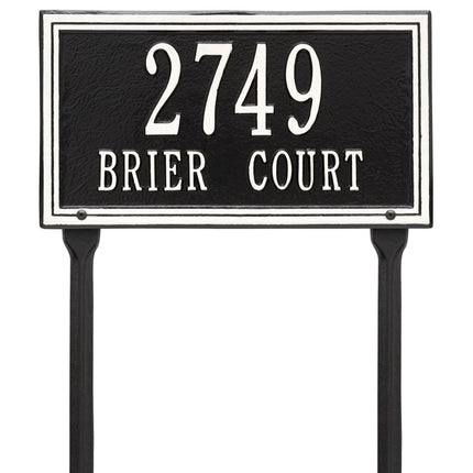Personalized Double Lawn Address Plaque - 2 Line