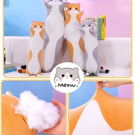 Plush Long Cat Body Pillow