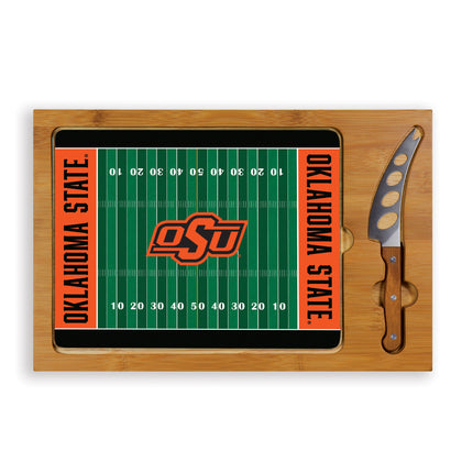 Oklahoma State Cowboys Football Field Cutting Board & Knife Set