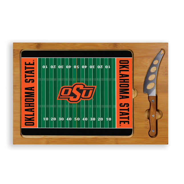 Oklahoma State Cowboys Football Field Cutting Board & Knife Set