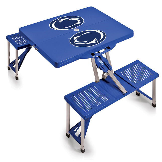 Penn St Nittany Lions Picnic Table Portable Folding Table with Seats