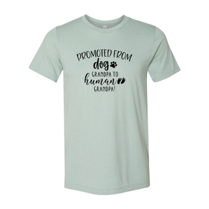 Promoted From Dog Grandpa to Human Grandpa T-Shirt