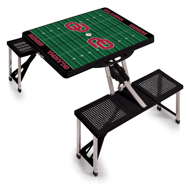 Oklahoma Sooners Football Field Picnic Table Folding Table with Seats