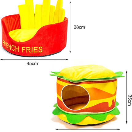 Hamburger French Fries Pet Bed