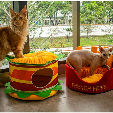 Hamburger French Fries Pet Bed