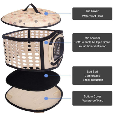 Foldable Pet Dog Cat Puppy Handbag Carrier Cage