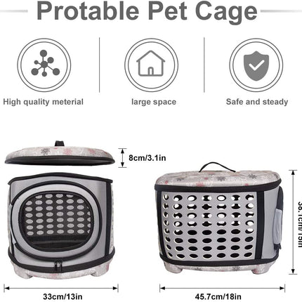 Foldable Pet Dog Cat Puppy Handbag Carrier Cage