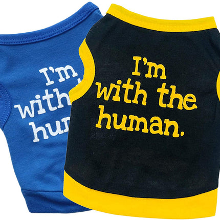 I'm with The Human Dog Cat Puppy Pet Shirts