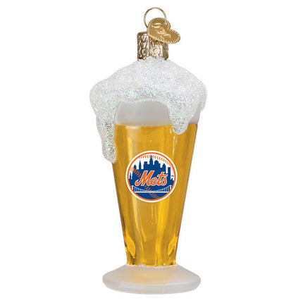 Mets Glass Of Beer Ornament