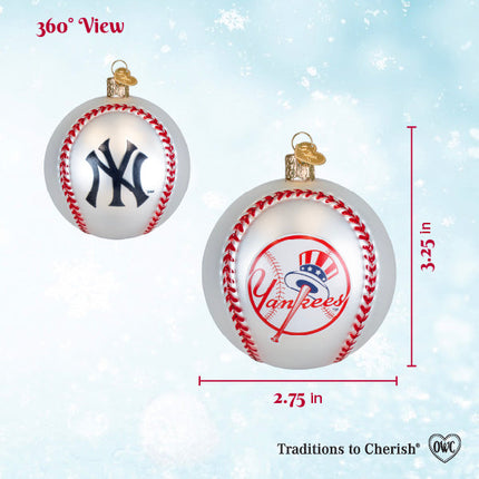 Yankees Baseball Ornament
