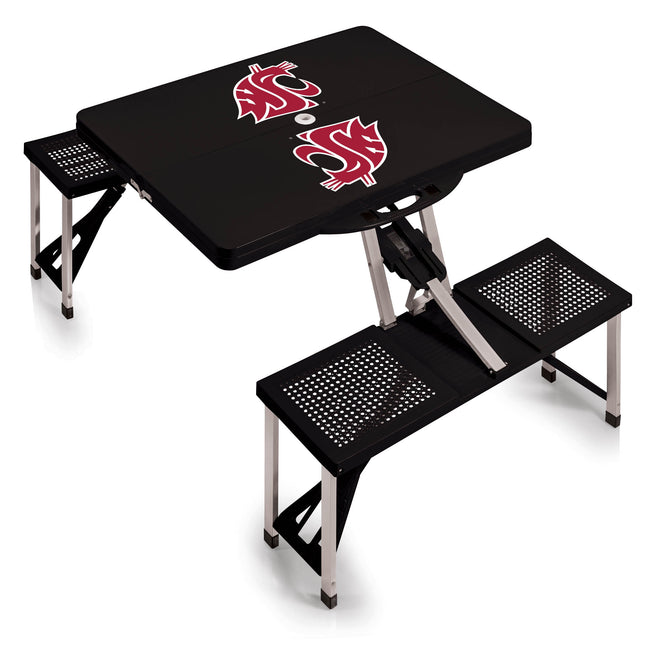 Washington St Cougars Picnic Table Portable Folding Table with Seats