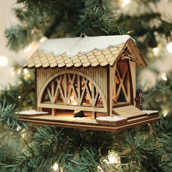 Covered Bridge-Amish Buggy Ornament