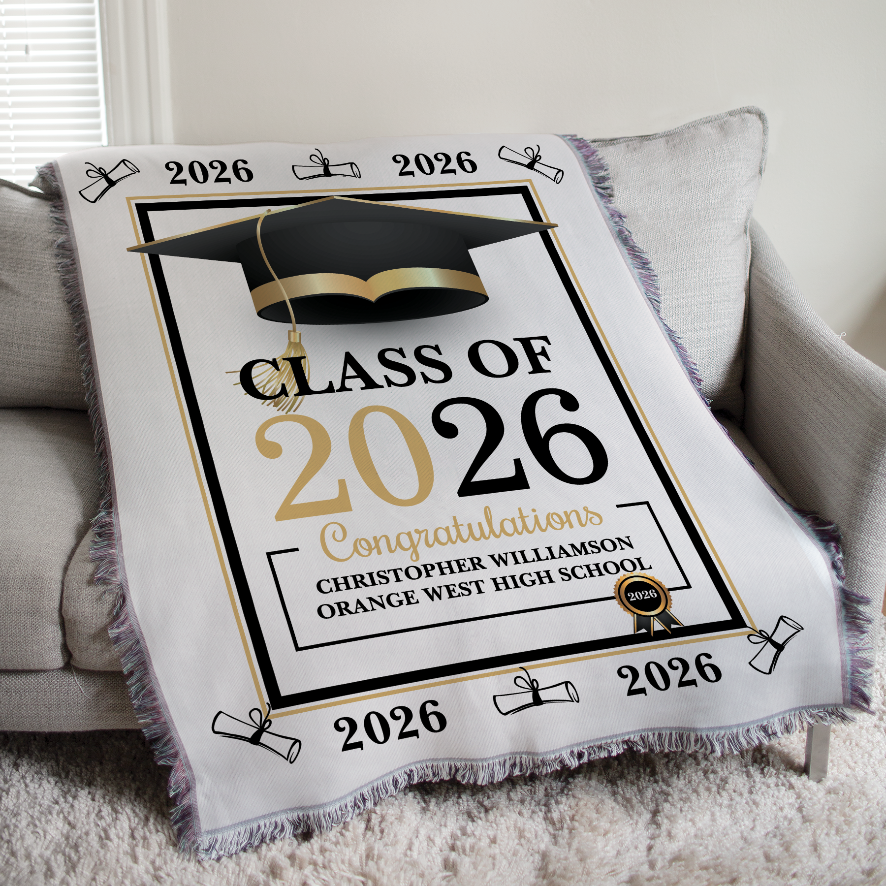 Graduation Color Throw Personalized Graduation Throw - A Keepsake to Treasure for a Lifetime ...