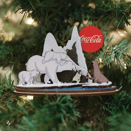 Polar Bears on Ice Ornament