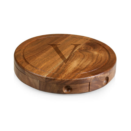 Monogram - Acacia Brie Cheese Cutting Board & Tools Set