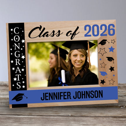 Personalized Congrats Class Of Wooden Picture Frame