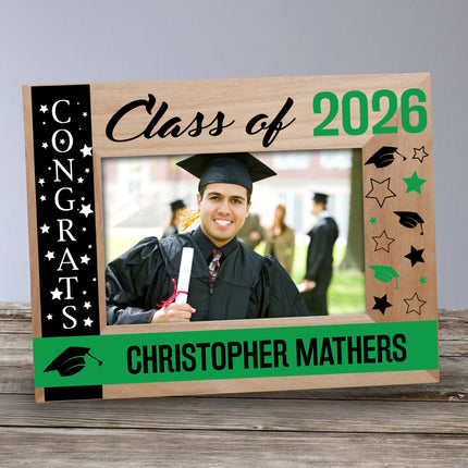 Personalized Congrats Class Of Wooden Picture Frame