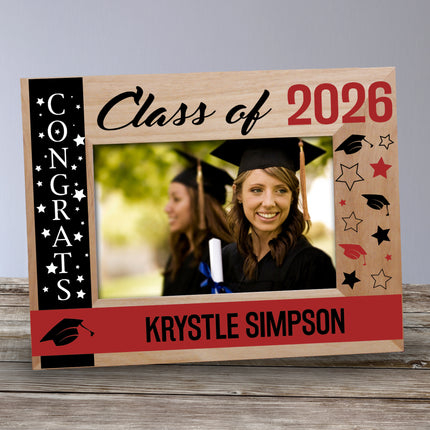 Personalized Congrats Class Of Wooden Picture Frame