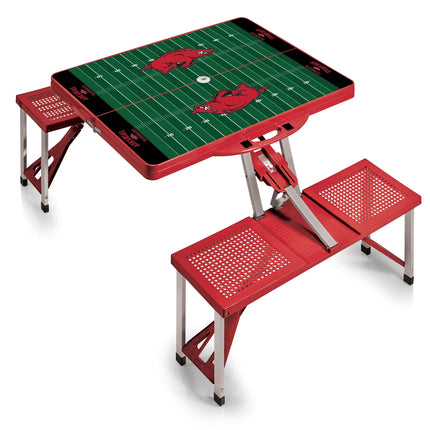 Arkansas Razorbacks Football Field Picnic Table Folding Table Seats