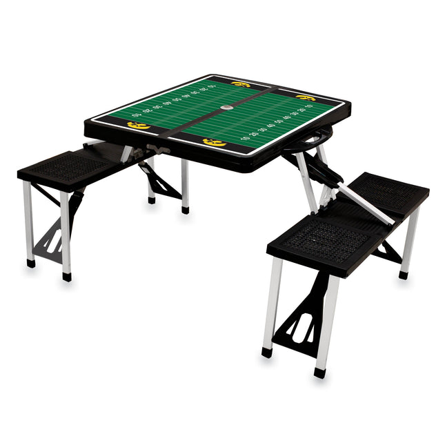 Iowa Hawkeyes Football Field Picnic Table Folding Table with Seats