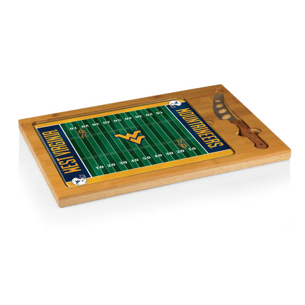 West Virginia Mountaineers Football Field Cutting Board & Knife Set