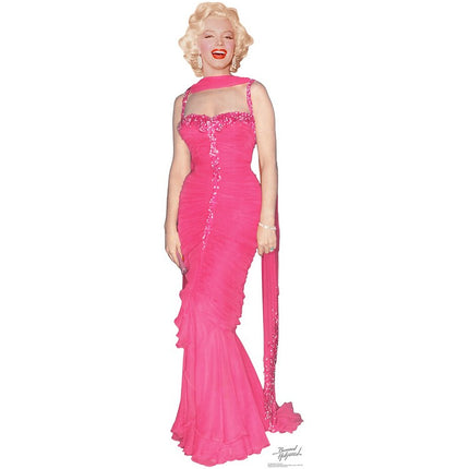 Marilyn Monroe Pink Dress Cardboard Cutout