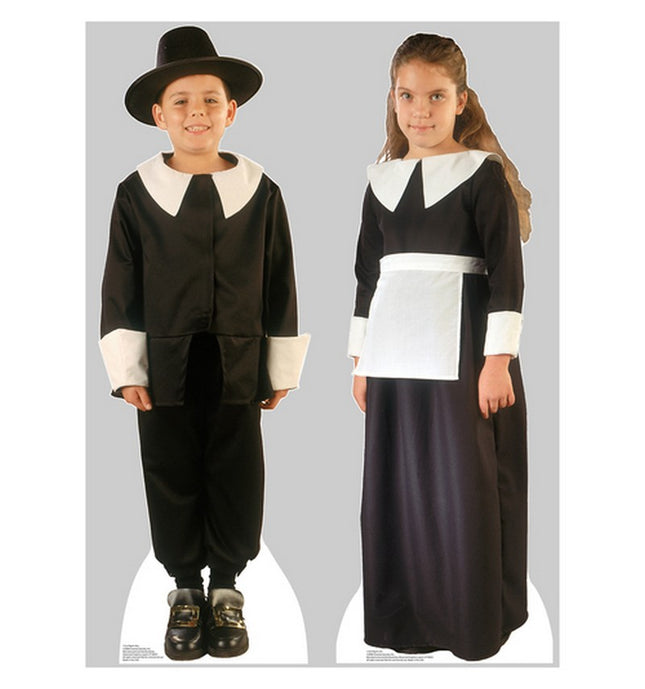 Pilgrim Boy and Pilgrim Girl Set Cardboard Cutout