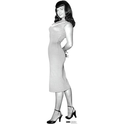 Bettie Page Striped Dress Cardboard Cutout