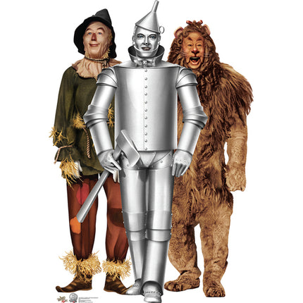 Tinman, Lion and Scarecrow Wizard of Oz 75th Anniversary Cardboard Cutout