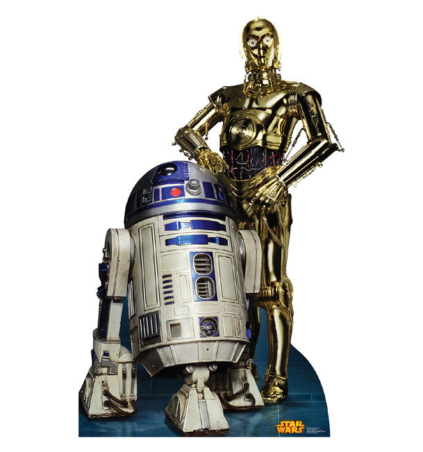 R2D2 and C3PO Cardboard Cutout