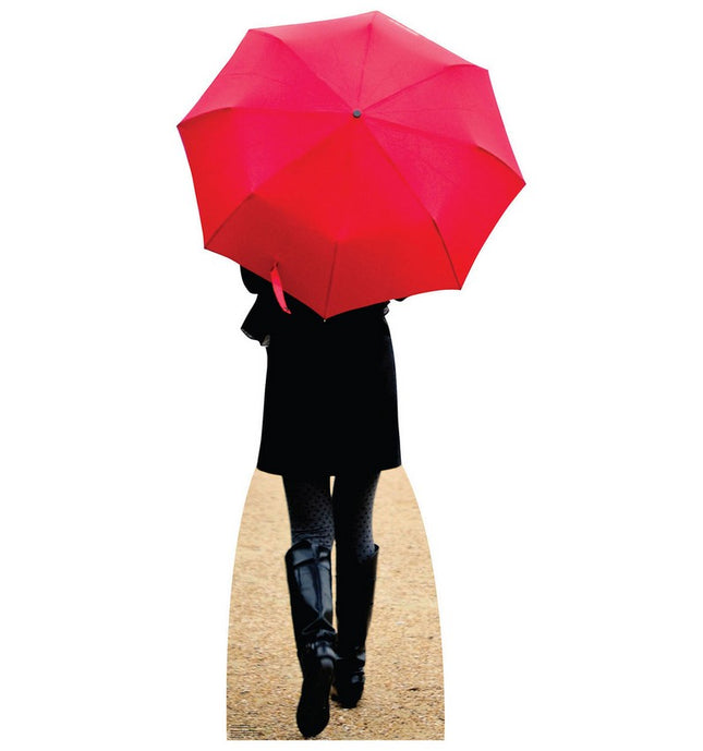 Paris Red Umbrella Cardboard Cutout