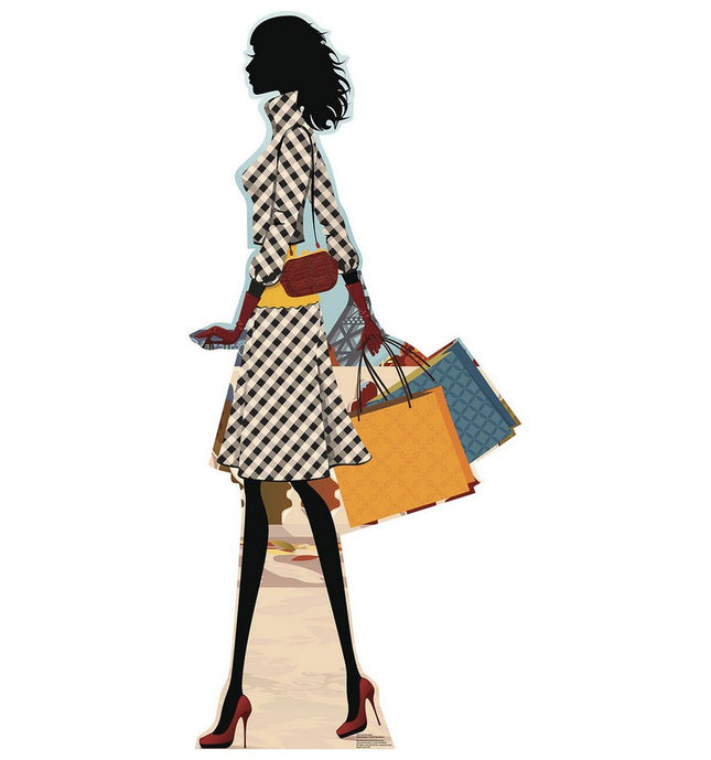 Paris Shopper Cardboard Cutout