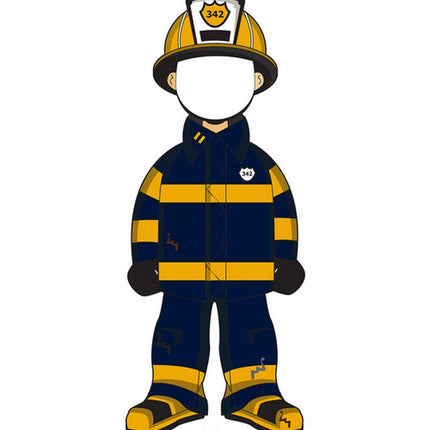 Cartoon Fireman Standin Cardboard Cutout