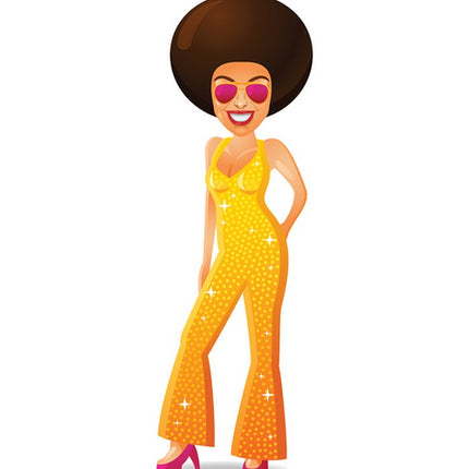 Cartoon Disco Dancer Cardboard Cutout