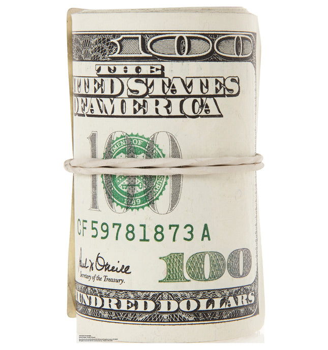 Giant Money Roll Cardboard Cutout