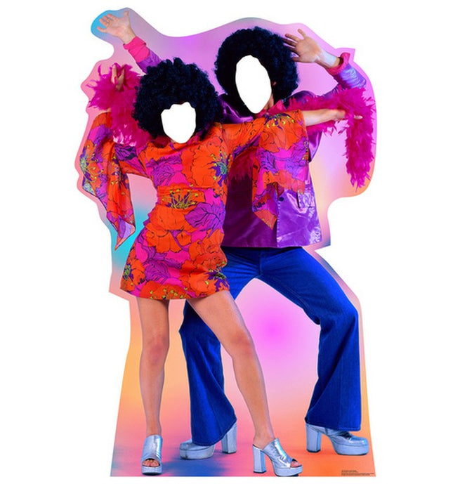 70's Dance Couple Standin Cardboard Cutout