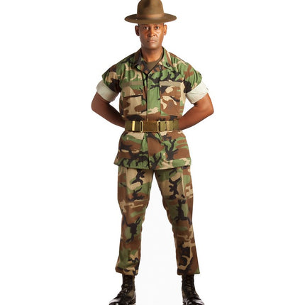 Camo Military Man Cardboard Cutout